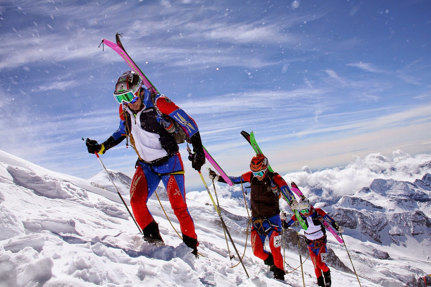 Mezzalama 2015: la nostra cordata in salita