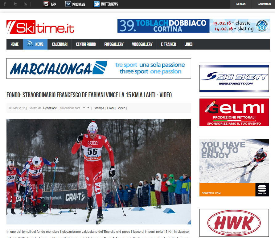 7 dicembre 2014 - Fondo: Lillehammer, anche al maschile Norvegia strepitosa, De Fabiani promosso a pieni voti
